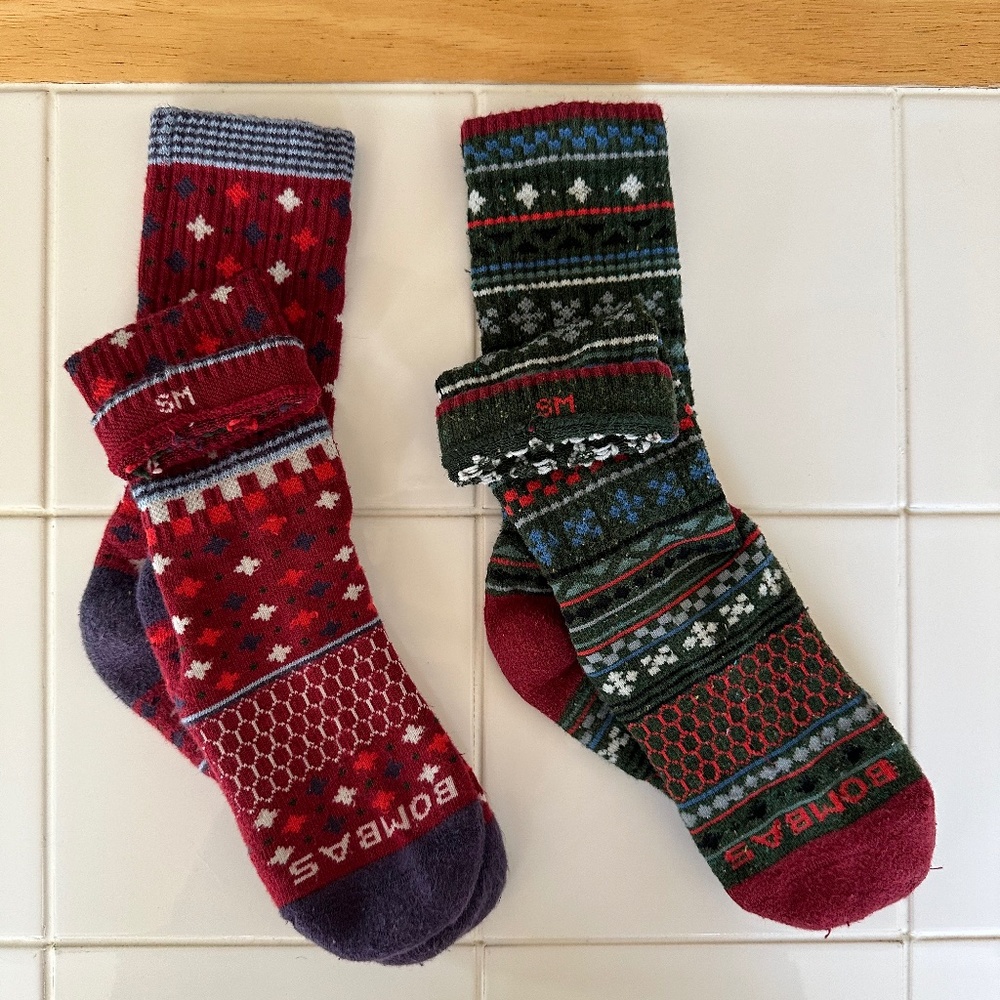 Bombas Holiday Calf Sock 2-Pack US 4-7 1/2